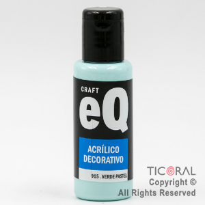 ACRIL.DECOR.EQ 915 VERDE PASTEL 50ML X 6 UNIDADES